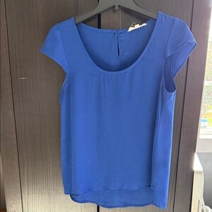 Pink Rose Royal Blue Blouse